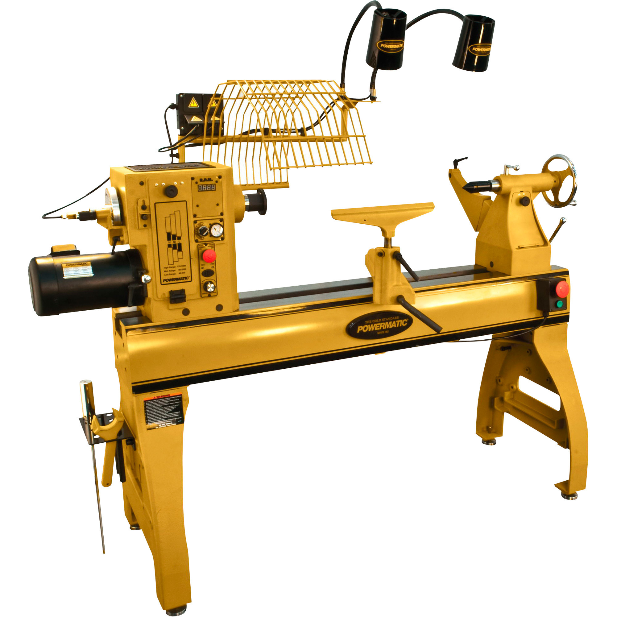 Powermatic Variable-Speed Lathe with Lamp Kit, 3 HP, 10 Amps, 30 Volts, Model# 4224B